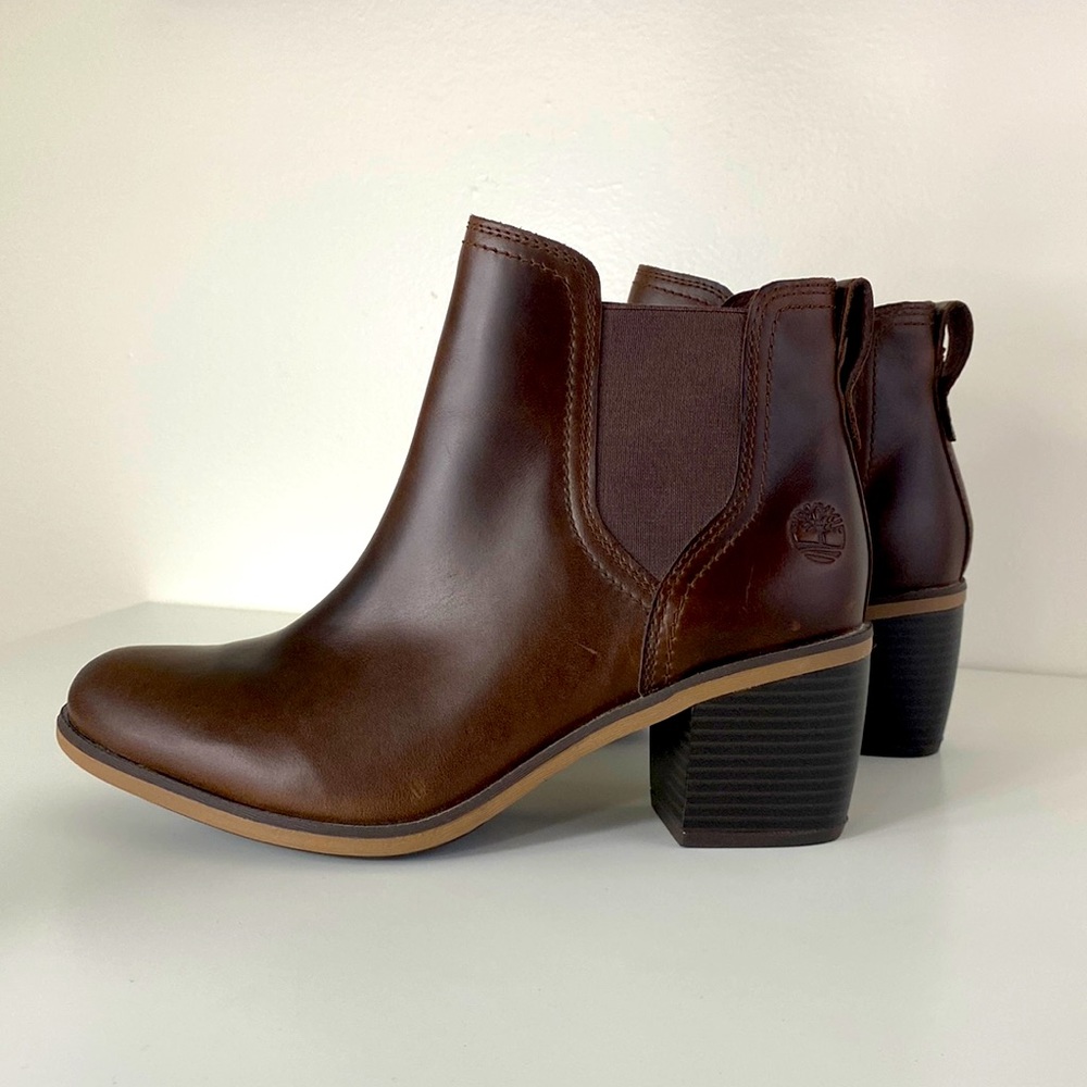Timberland Brynlee Park leather Chelsea boot in rich brown size 7.5